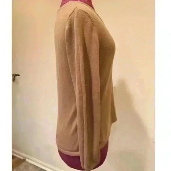 J Jill Womans Sweater Size medium Brown V Neck - Picture 3 of 5